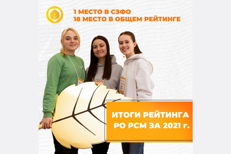 Региональный штаб «Российского союза молодежи» стал лучшей организацией в СЗФО!